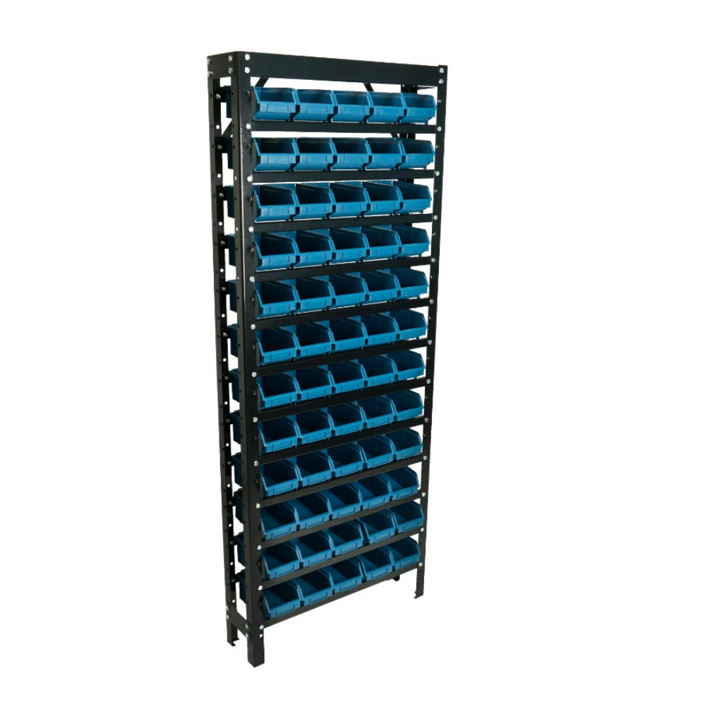 Estante de aço com gavetas